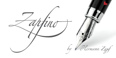 Font visual image of Zapfino&reg Extra